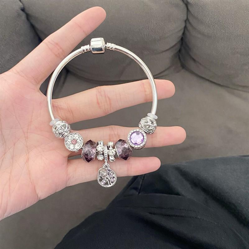 Panjia Dora Women's Stainless Steel Beaded Bracelet - European American Versatile Luxury Jewelry