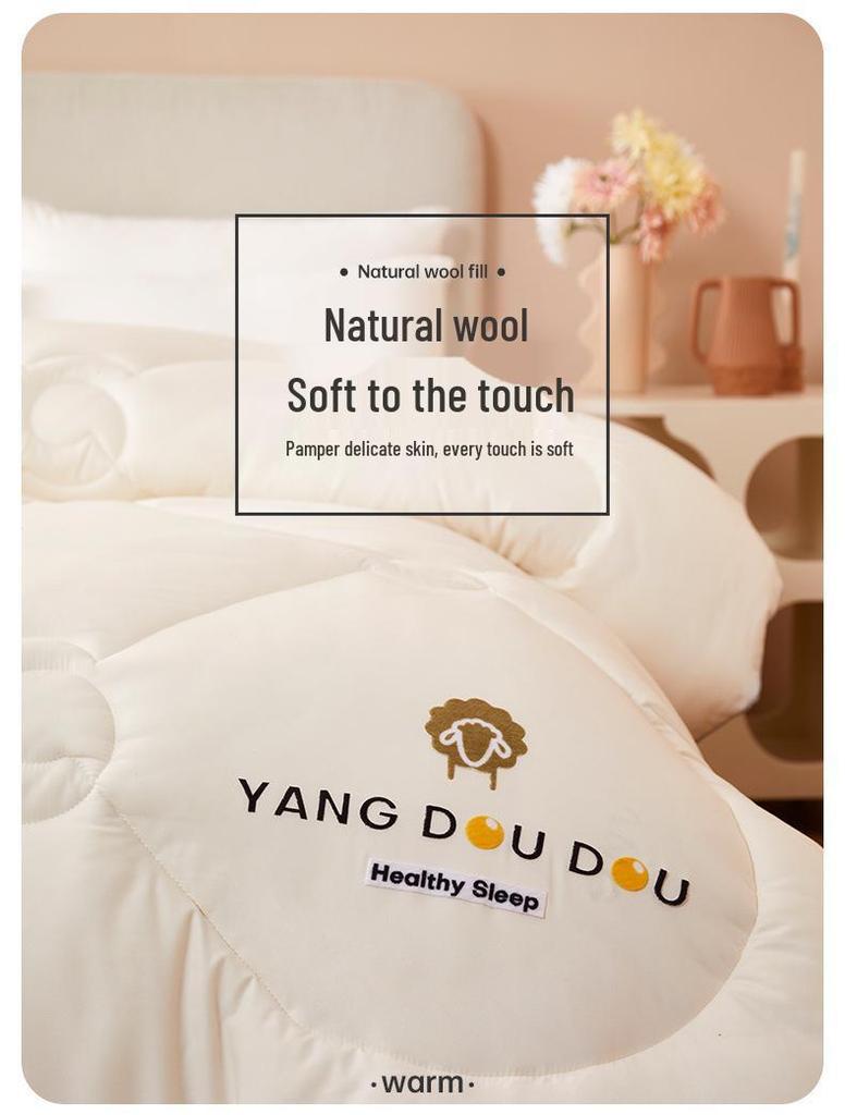 Edredão de Inverno Antibacteriano de Lã Pura da Nova Zelândia - Classe A, Inodoro, Retentor de Calor, Presente Ideal.