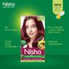 Nisha Creme Hair Color Burgundy 60G + 60Ml Permanent Grey Coverage Ammonia Free Natural Henna Extract
