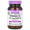 Vitamina D3, 125 mcg (5.000 UI), 60 capsule vegetali
