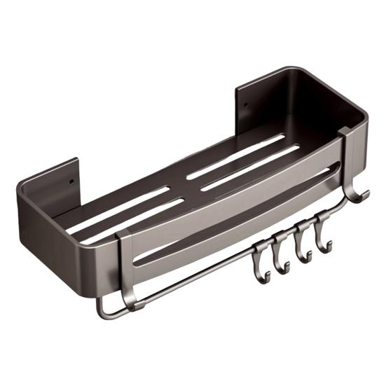 Storage Rack Aluminum Alloy Metal Body Corrosion-Resistant Corner Shelf Wall-Mounted Triangular Design Kitchen Bathroom Shelf