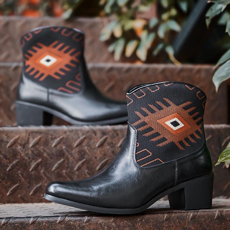 Fashion Personality Men's High Top Shoes PU Leather  Ankle Boots Anti Slip Male Chelsea Boots Street Style Men Business Botas Sneakers