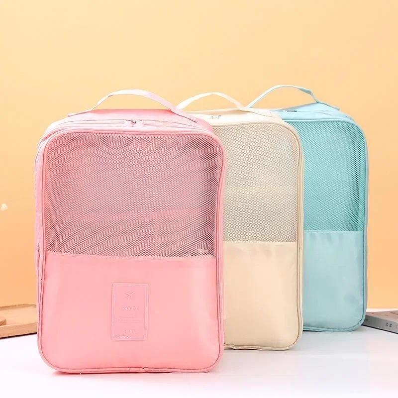 Geantă de depozitare portabilă pliabilă pentru pantofi, din Oxford rezistent la praf, geantă tote de călătorie, geantă cu fermoar, geantă de depozitare impermeabilă, depozitare pantofi, lenjerie de corp