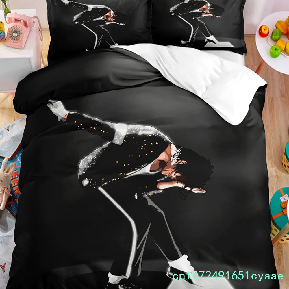 Parure de lit Michael Jackson pour lit simple, double, king size, Musical Genius, pour adultes et adolescents, housse de couette 200 x 200 cm 140x200cm 3pcs