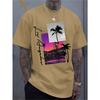 Men's Fashionable Round Neck T-shirt, Versatile Short Sleeves