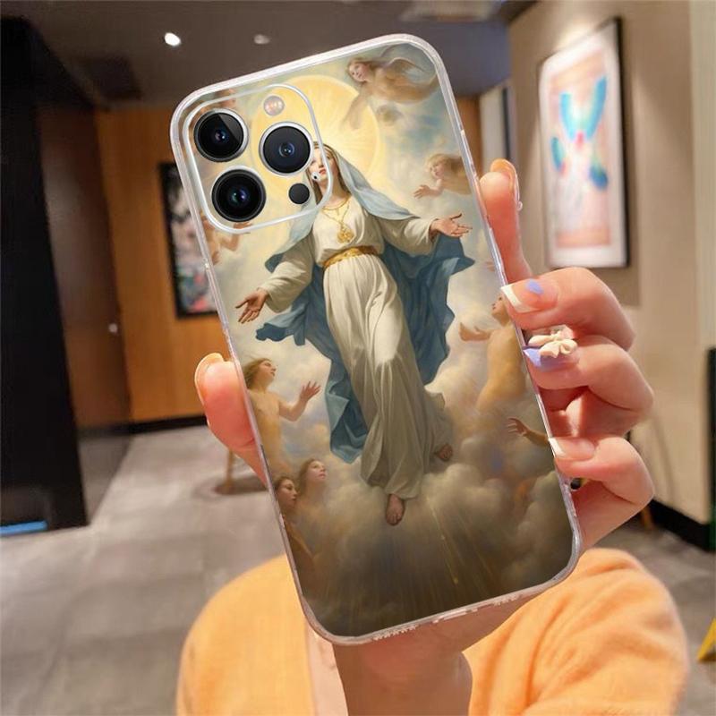 Virgin Mary Phone Case For Iphone 15 14 Pro Max 13 12 11 Pro Max XSMax XR 12 13 Mini 14 Plus