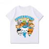Potdemiel Octonauts Children's Pure Cotton T-Shirt, New Summer Style, Comfortable and Breathable Children's T-Shirt