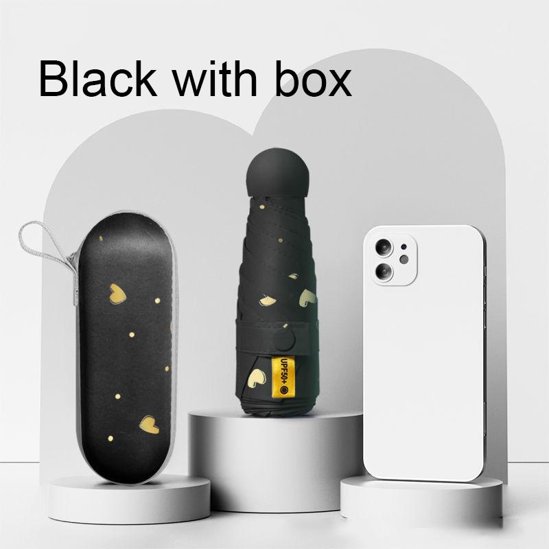 Kapesní deštník Mini Capsule Sunny Rainy Deštník na slunce a déšť, UV ochrana, přenosný lehký slunečník