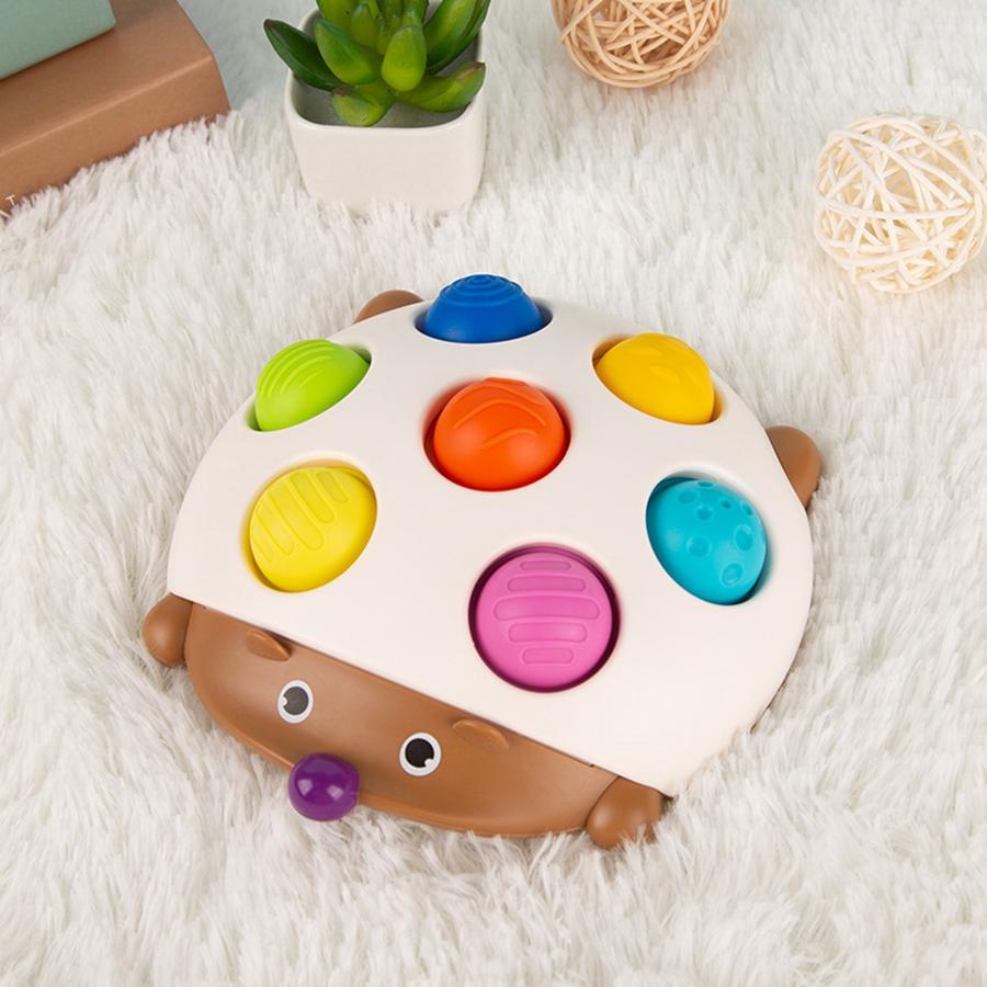 

Baby Montessori Soft Fidget Sensory Toy Hedgehog Simple Dimple Tactile Developing Finger Exercise Board Toy For Baby 0 36 Month