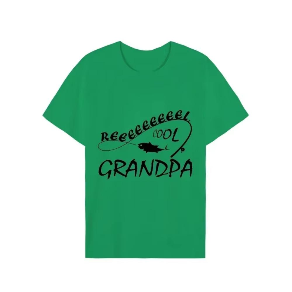 Men's Brand T-shirts Fishing Grandpa Print Shirt Funny Short Sleeve T Shirts Summer Tshirt Harajuku Streetwear T-Shirt for Men