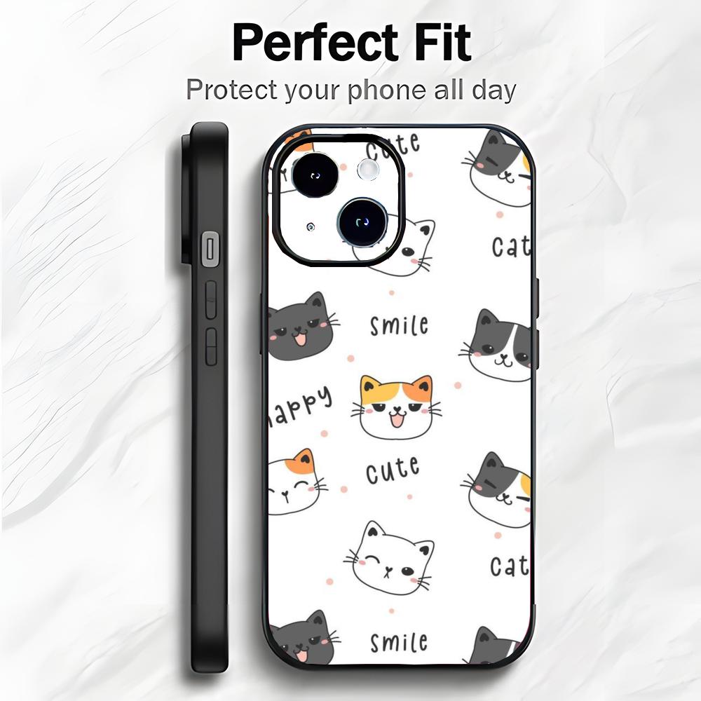 Cute cat life emoticon pack Phone Case Phone Case Soft Packaging Lightweight For iPhone17 16 15 14 13ProMax