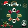 24 Pcs Full Cover Stick on Nails Christmas Press On Nails Artificial Nails Short False Nails with Christmas Tree Designs