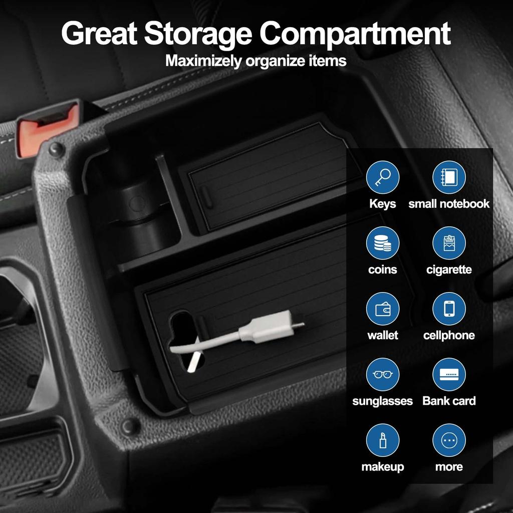 ABS Center Armrest Box Storage Organizer For Volkswagen Taos -2025