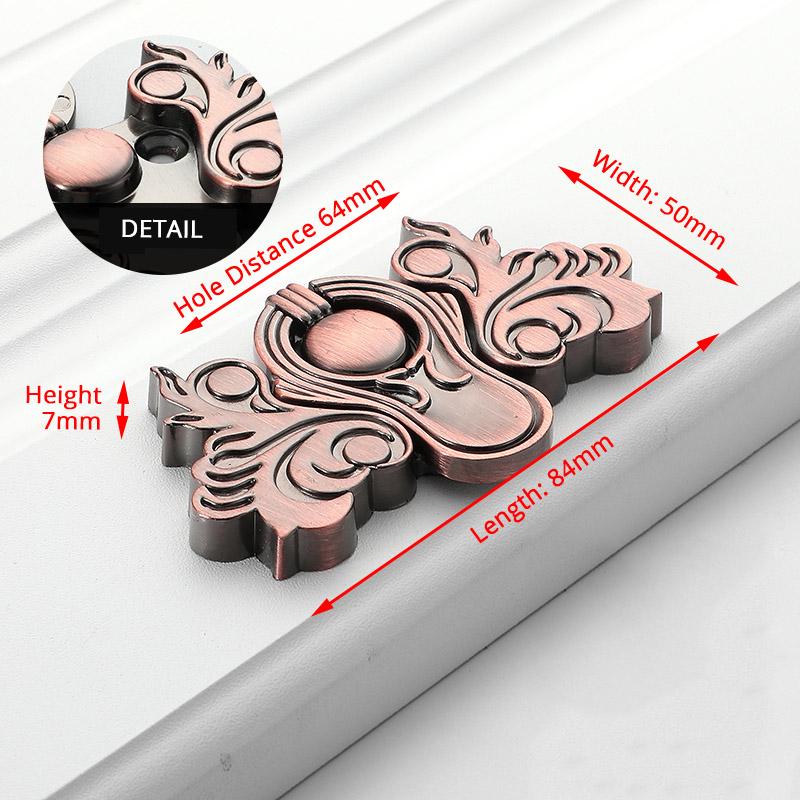 KAK Zinc Alloy Cabinet Knobs and Handles Tatami Hidden Door Handles Kitchen Handles Black Drawer Knobs Furniture Handle Hardware