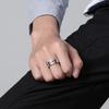 Stainless Steel Hollow Cross Ring for Men and Women Wedding Proposal Ring Couple Pairing Ring