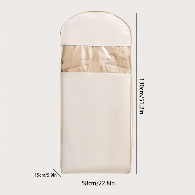 1pc Down Jacket Compressed Dust Cover Clothes Compression Hanging Bag Household Visible Clothes Storage Bag Wardrobe Organizer