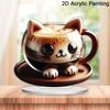 2D Flat Acrylic Cat Decoration, Indoor and Outdoor Decoration - No Battery/electricity Required, Free Day Decoration, Shop Decoration, Durable Outdoor