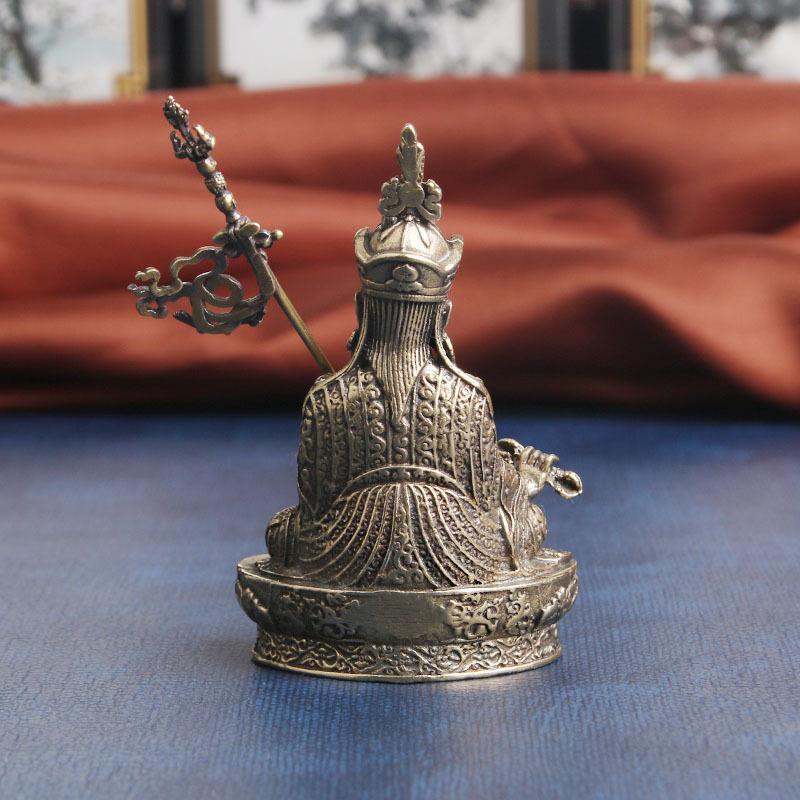Czysty Mosiądz Lotos Narodziny Mistrz Budda Ozdoba na Biurko Statua Boga Religijnego Rzeźba Brązowa Dekoracja Rękodzieło Stara Miedź