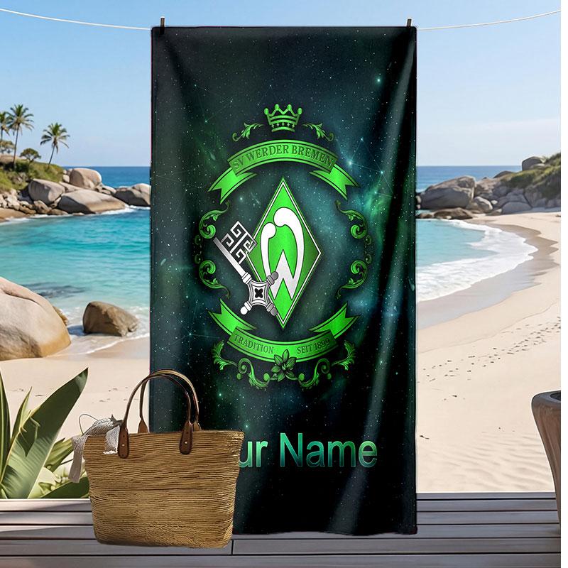 Πετσετα Παραλιας Werder Bremen FC Εξατομικευμενη Εκτυπωση Λογκο Ποδοσφαιρου Υποστηριξη Προσαρμοσμενο Ονομα Κειμενο Απορροφητικη Πετσετα Για Αθλητισμο Ταξιδι Ειδικο Δωρο