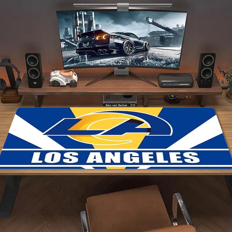 Los Angeles Rams Farbiges Mauspads Großes Gaming-Tischkissen Rutschfestes Laptop-Tablet Großes Mauspads XXL Matte Mini-PC-Spielmatte Mit Verriegeltem Rand