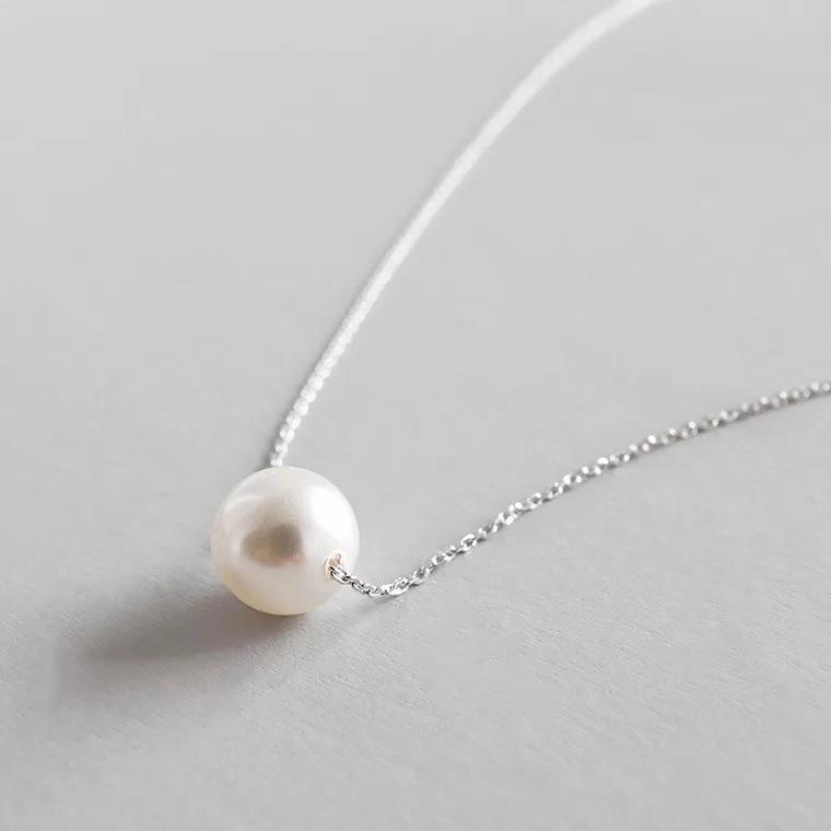 Beixi S925 Sterling Silber Muschelperlen-Halskette für Damen - Einfach, Elegant, Koreanischer & Japanischer Stil