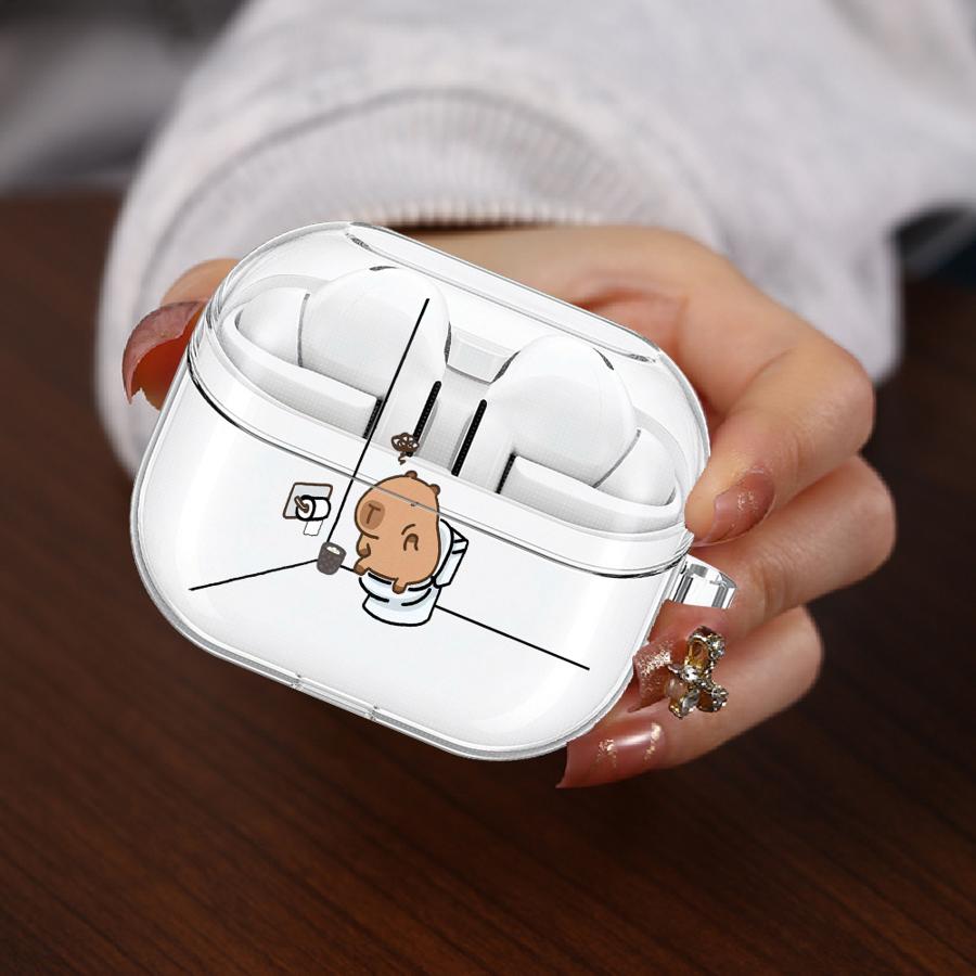 

Cartoon Guinea Pig Case For Samsung Galaxy Buds 3Pro 2Pro 4 Pro 2 4Pro 3 FE Live Clear Earphone Cases Cover With Hook Buds 3 Pro