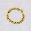 A Single Piece of Trendy Hip-Hop Style Beveled Cuban Golden Bracelet for Men, Serving As a Stylish And Cool Accessory.