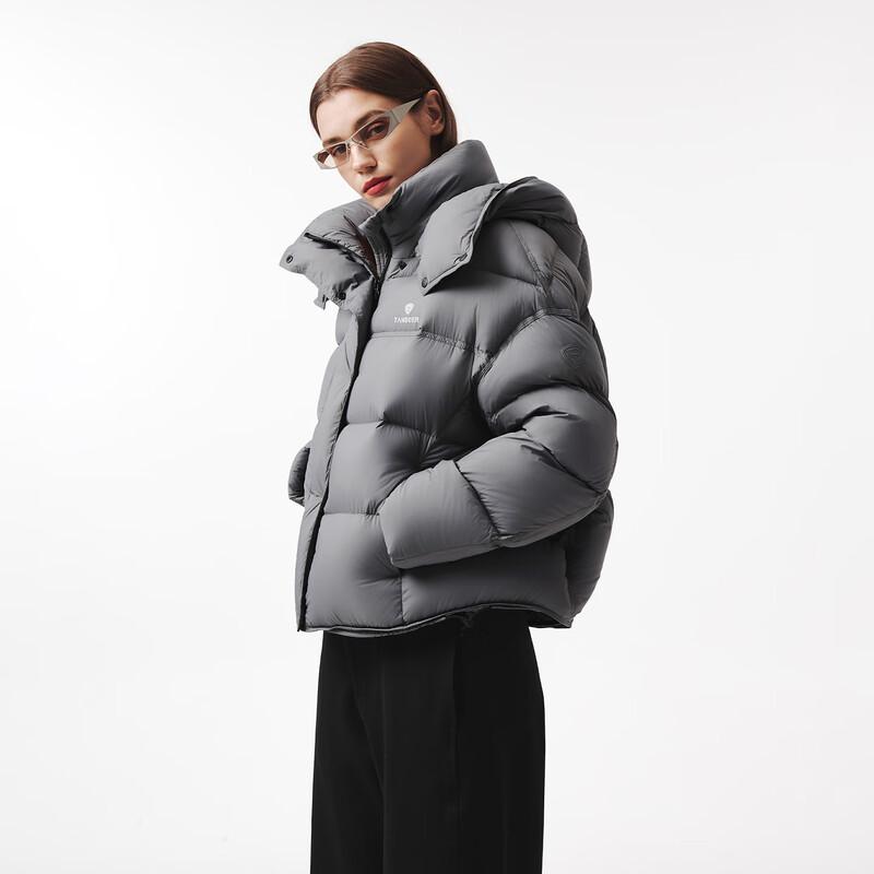 Tanboer Women's Short Puffy Down Jacket with Detachable Hood TB5530538Z