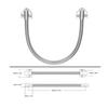Zinco Zinco Zinco Lega Testa Anello per Porta Cavo Corazzato in Acciaio Inox Linea Sicura Defender Uso Interno