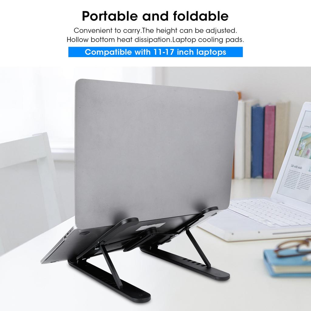 Notebook Stand MultiPosition Foldable Bracket 1117in Laptop Cooling Support Base Lift Riser(Black )