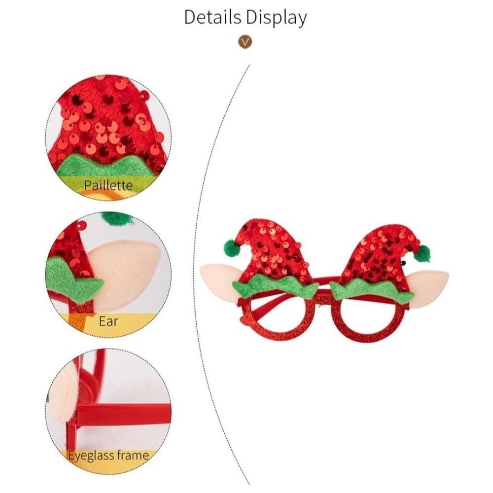 No Lens Party Glasses Elf Hat Design Photo Prop New Novelty Eyeglasses Cosplay Event