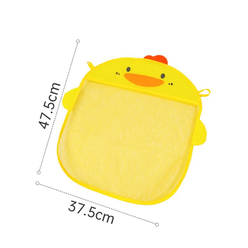 Mesh Bath Toy Storage Organizer with 2 Suction Cups Hanging Mesh Bathtub Toy Holder Bath Toy Storage Bag for Kids and Baby