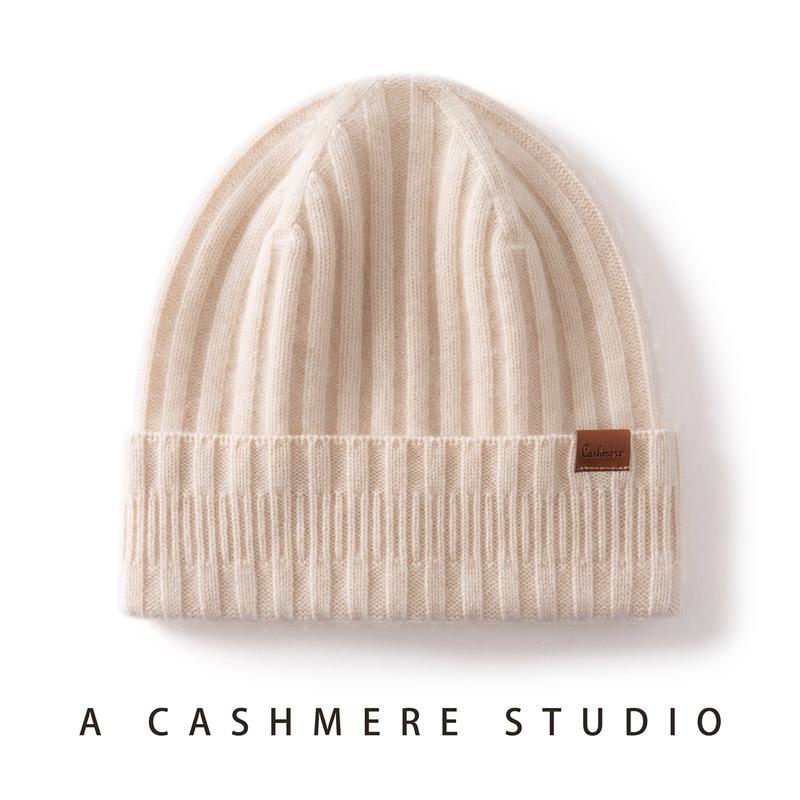 Cashmere hat men and women outdoor cycling skiing windproof wool hat autumn and winter knitted warm hat