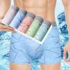 Boxer da Uomo Senza Cuciture in Cotone Latte Monocolore - Traspiranti, Alta Elasticità, Vestibilità Larga, Taglia Grande