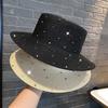 Summer skin-friendly and breathable versatile sun hat, new handmade diamond fashion fisherman hat outdoor outing hat