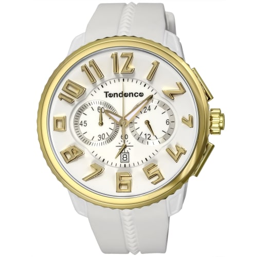 

Tendence Gulliver Round Chronograph Watch, 51mm, White Dial, Stainless Steel, Mineral Glass, Quartz Movement, TY046019