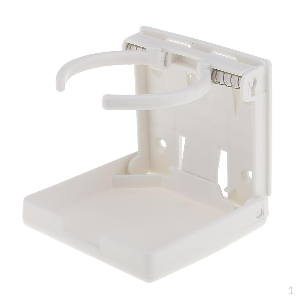 

70mm to 90mm Diameter Adjustable Folding cup Holder - Boat/Marine//4x4/RV White