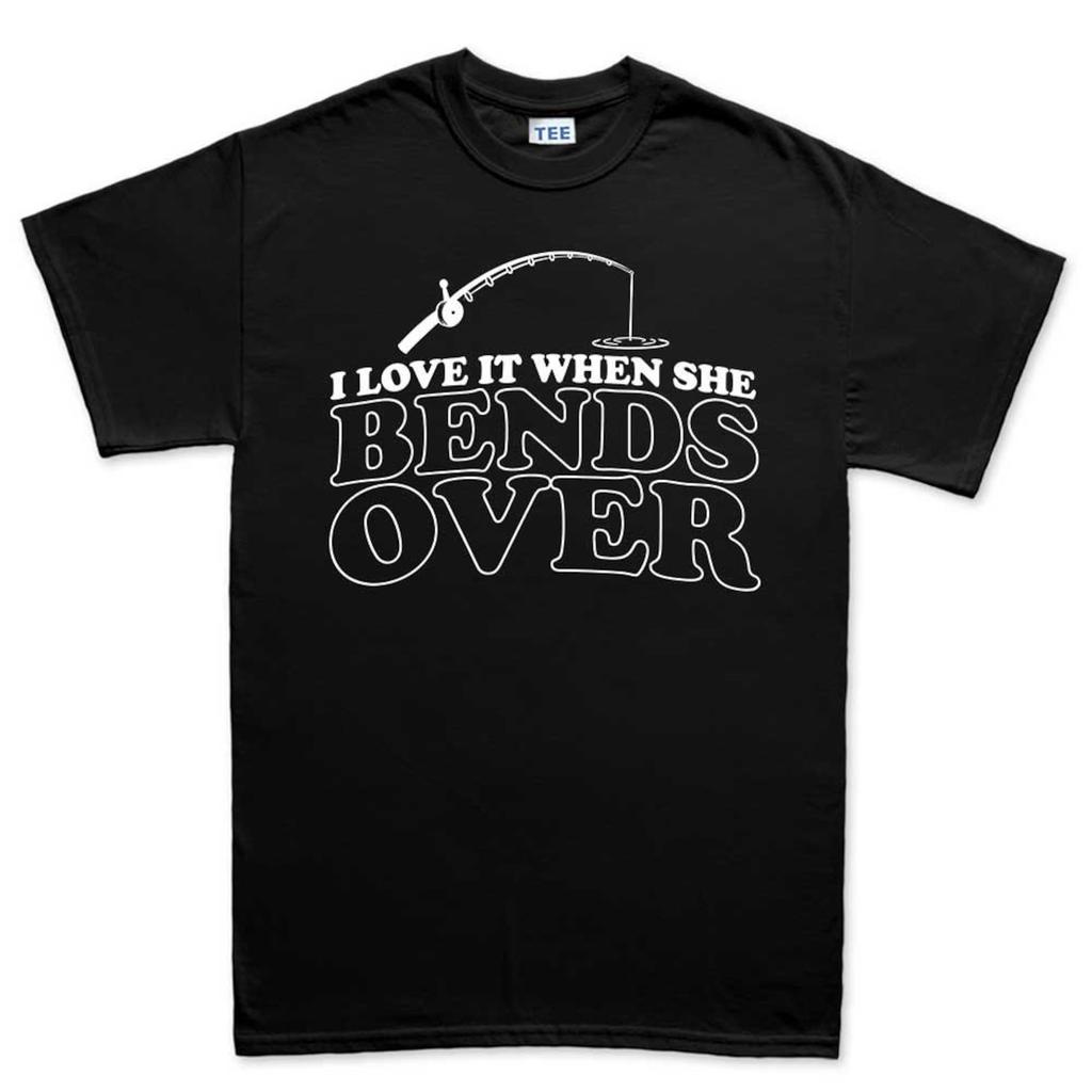 Funny Fishing Shirts, Grandpa Fishing GifT-Shirt, Mens Fishing Shirt, Funny Fishing Dad Shirt, Fishing Buddy Shirt, She Bends Over T-Shirt