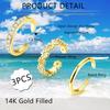 3 Pezzi Anelli per Dita dei Piedi per Donne Non Macchiabili Anello per Dita dei Piedi Placcato Oro 14K Fiore Regolabile Anello per Dita dei Piedi Delicato con Zirconia Cubica Gioielli per Piedi da Spiaggia Estiva