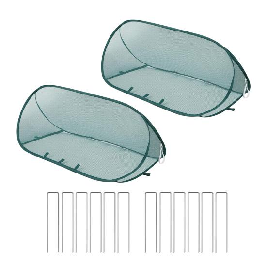 Pop Up Plant Cover Mesh Garden Protector Tent with Ground Stakes Foldable Plant Protection Netting for Vegetables Flowers Seedlings from Animals