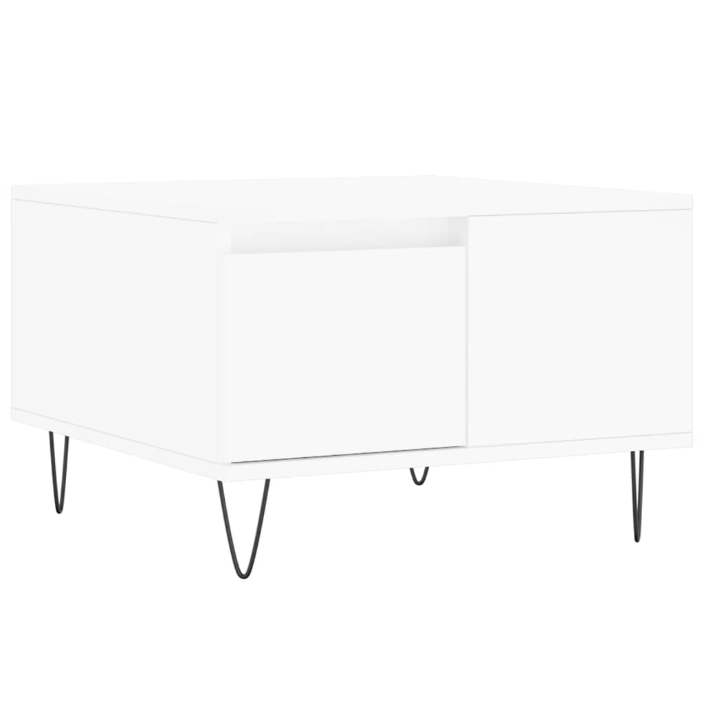 White Coffee Table 55 X 55 X 36.5 Cm Particleboard