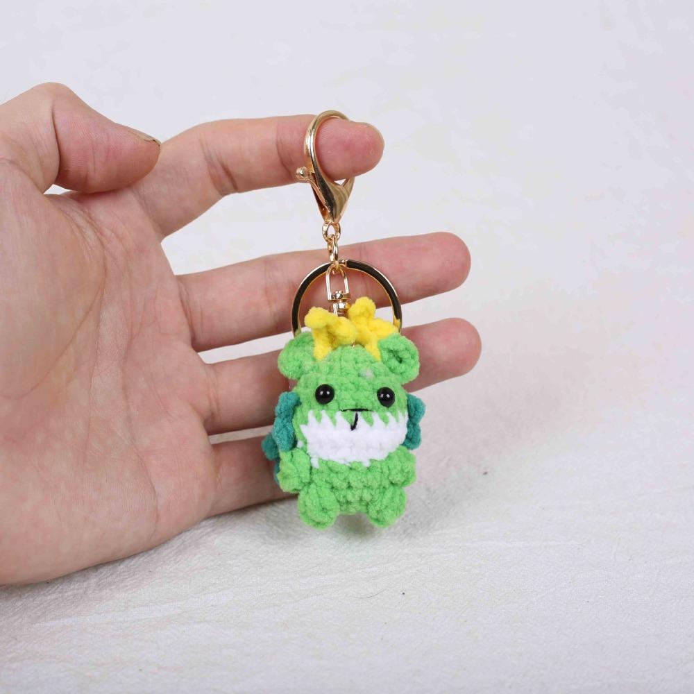Handmade Chinese Zodiac Keychain Knitting Mini Size Monkey Keychain Creative Weaving Custom Design Animal Crochet Keychain