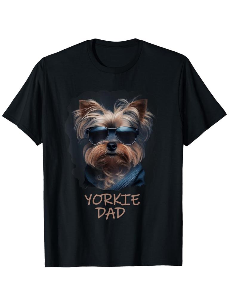 Cool Yorkshire Terrier Dad Sunglasses T-shirt