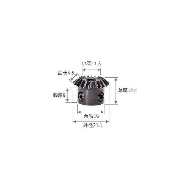 12pc 1M 20Teeth Bevel Gear inner hole 8mm gear with keyway size 3mm Steel Gears Screw Hole M5