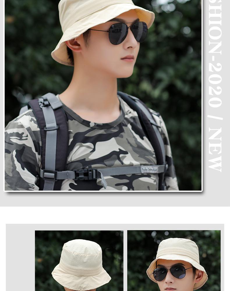 Men's Quick-Dry Outdoor Mesh Sun Hat - Minimalist, Breathable, Climbing & Casual Fisherman Style