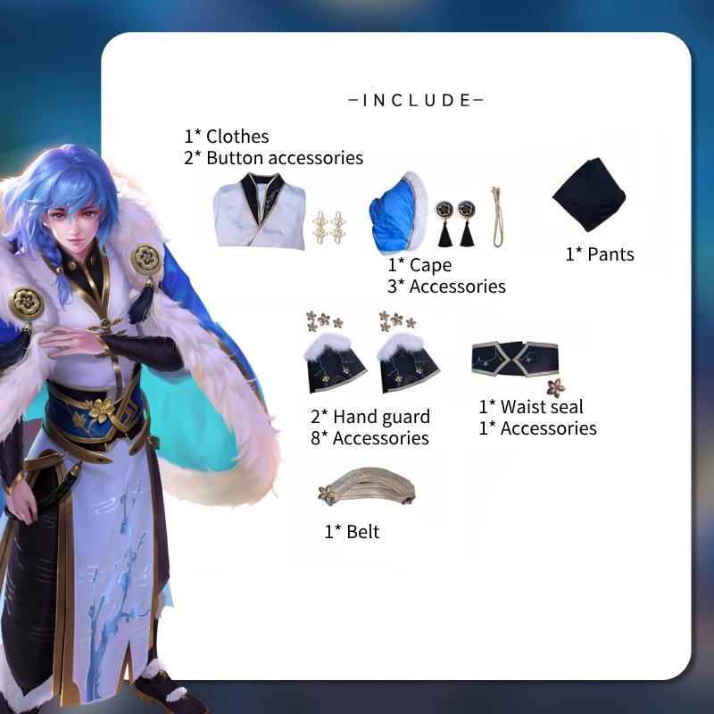 

Костюм для косплея Kings Of Honor Yi Xing из полиэстеровой ткани, тематика игр и вечеринок XXXL
