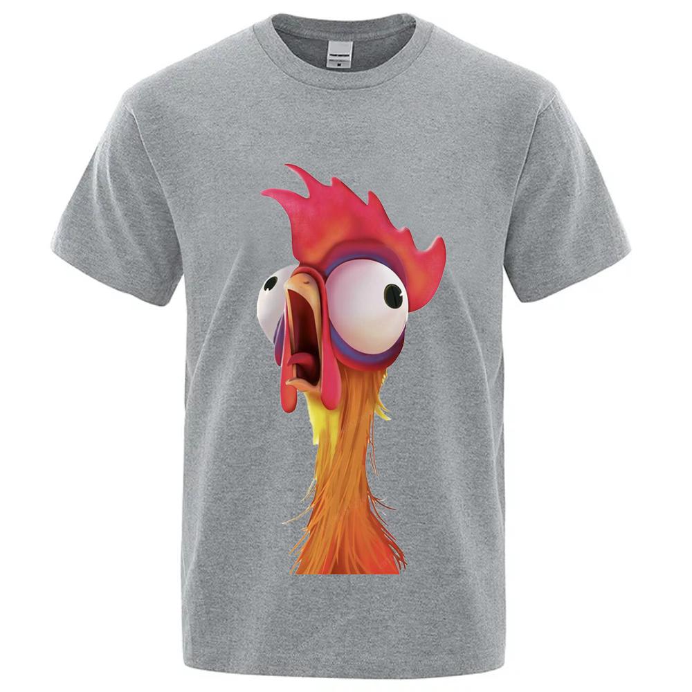 Funny Chicken T Shirts Cartoon Anime 3D Print Men Women Fashion Oversized Cotton T Shirt Tees Tops Clothing