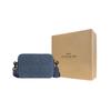 Coach Charter 19 Classic Monogram Double Zipper Closure Fabric And Leather Shoulder Crossbody Bag Small Men Bags Washed-Blue CU206-D61