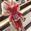 Pu Foreign Trade Explicit Four-color Big Bear Double Back Japan and South Korea 2025 New Literary Girl Personality Single Shoulder Crossbody Backpack