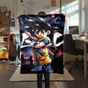 1PC Cartoon Son Goku Print Flannel Blanket, High quality All Seasons, Home Decor, Warmth and Comfort, Perfect for Christmas Gifts